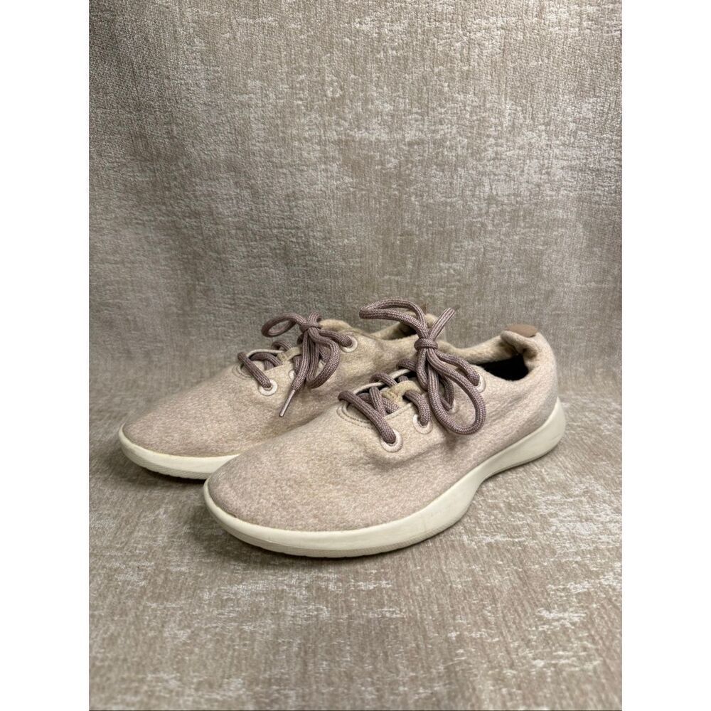 Allbirds Women's Lace Up Low Top Wool Runners Sneakers Shoes Light Beige Size 8